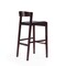 Manhattan Comfort Klismos Barstool in Black and Dark Walnut (Set of 2) 2-BS014-BK - alternate 3